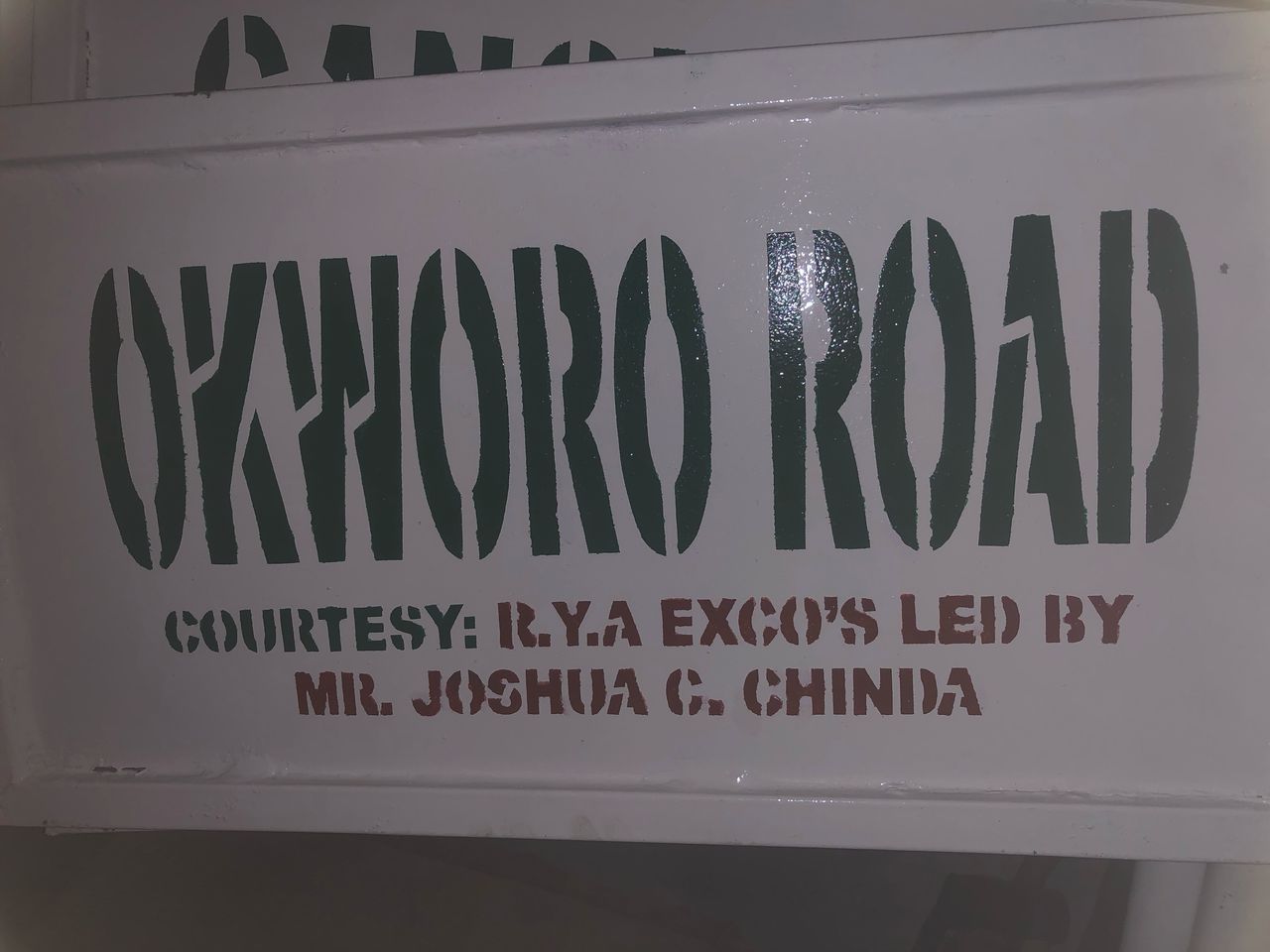 Signage ably donated by the Chairman Comr. Joshua C. Chinda